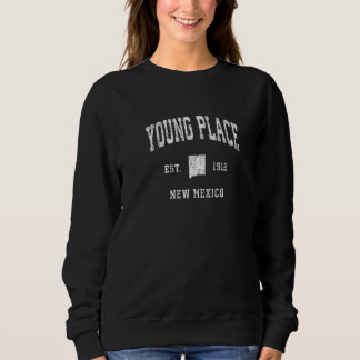 Sweatshirt Jeune Endroit Nouveau Mexique Nm Vintage Athlétiqu