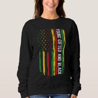 Sweatshirt Jeune et Noir American Pride Noir Histoire Mo