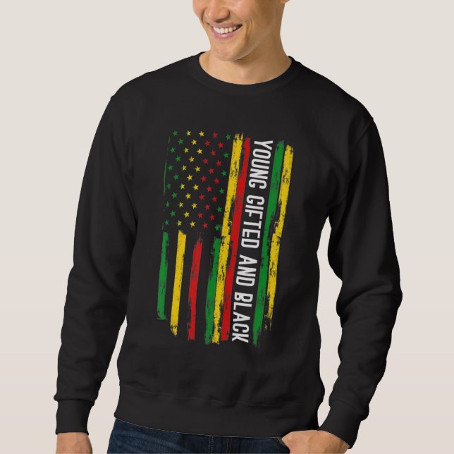 Sweatshirt Jeune et Noir American Pride Noir Histoire Mo (Devant)