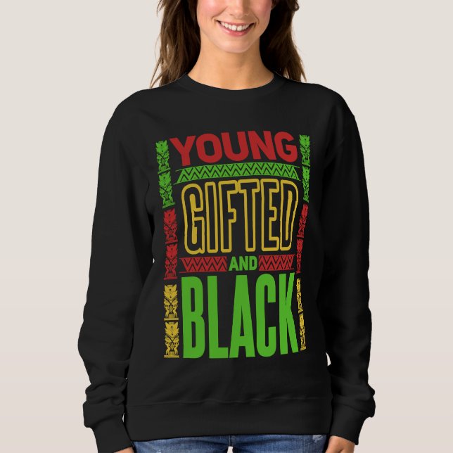Sweatshirt Jeune et Noir Mois de l'histoire des Noirs  1 (Devant)