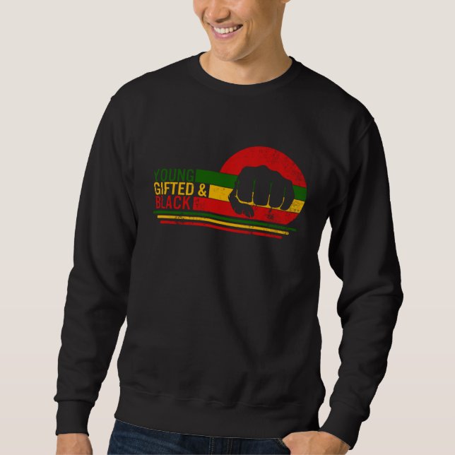 Sweatshirt Jeune femme afro mois d'histoire des Noirs BLM (Devant)