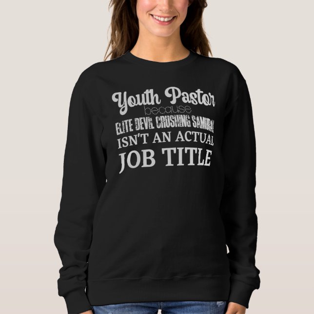 Sweatshirt Jeune Pasteur Titre du travail Définition Apprécia (Devant)