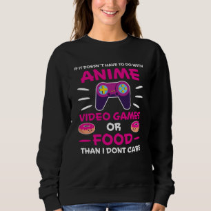 Sweatshirt Jeux Vidéo Anime Nourriture Manga Japon Fun Kawai