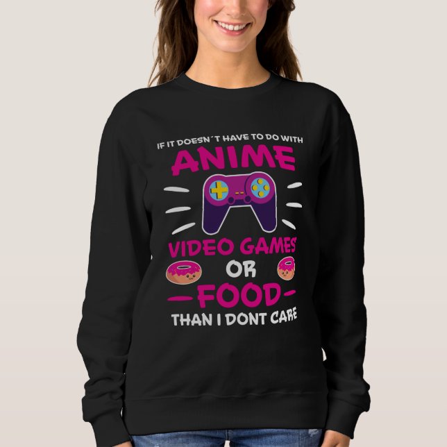 Sweatshirt Jeux Vidéo Anime Nourriture Manga Japon Fun Kawaii (Devant)
