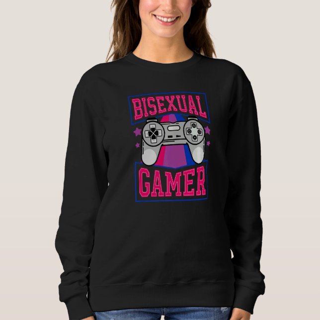 Sweatshirt Jeux Vidéo Bisexual Gamer Cute tendance Bi Pride S (Devant)