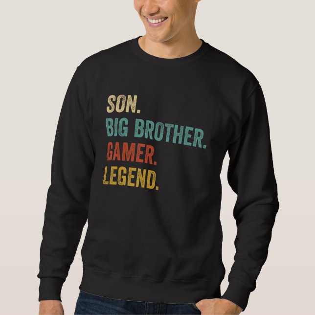 Sweatshirt Jeux Vidéo Drôle Big Brother Gamer Ados Garçons En (Devant)