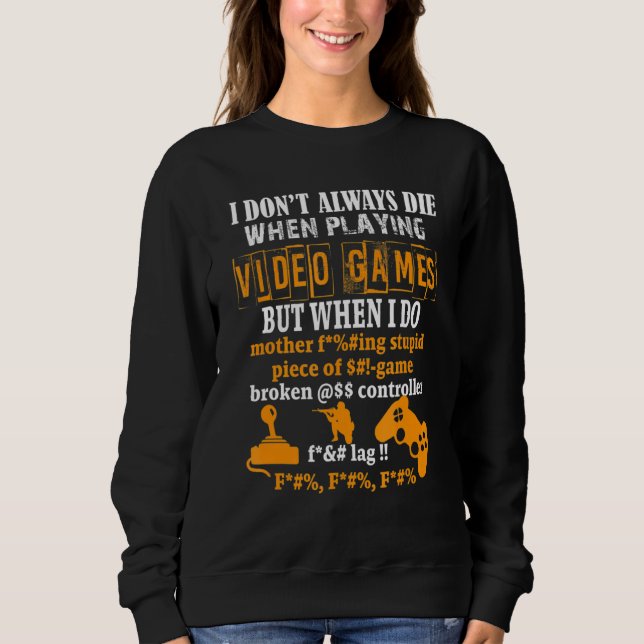 Sweatshirt Jeux Vidéo Gamer Pour Les Fans De Jeu Console (Devant)