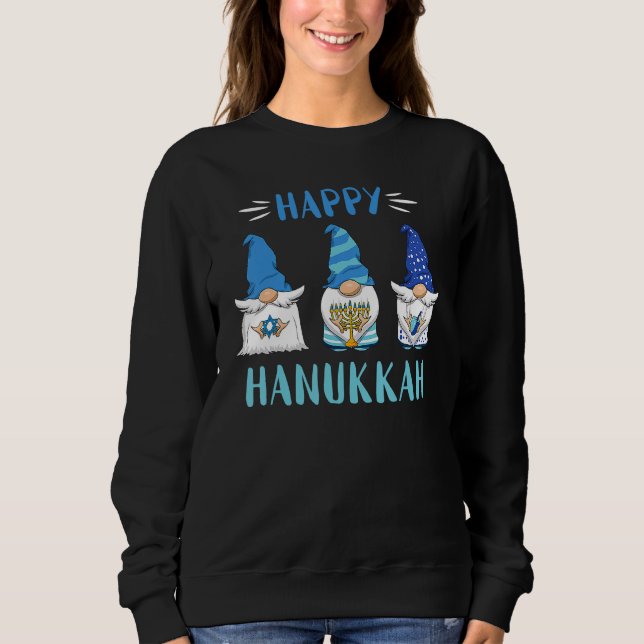 Sweatshirt Jewish Hanukkah Gnome Menorah 2022 Happy Hanukkah (Devant)