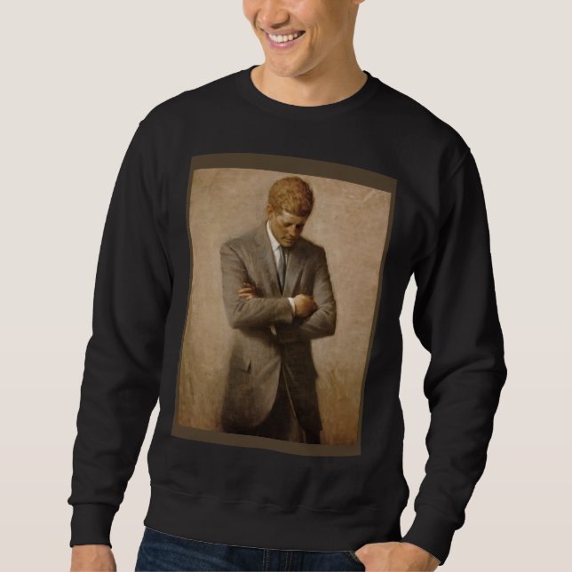 Sweatshirt JFK Portrait John F Kennedy USA Historical Most Lo (Devant)