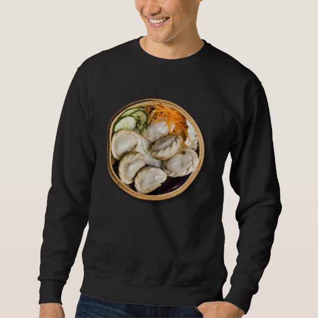 Sweatshirt Jiaozi Gyoza Asian Food Last Minute Halloween ON B (Devant)