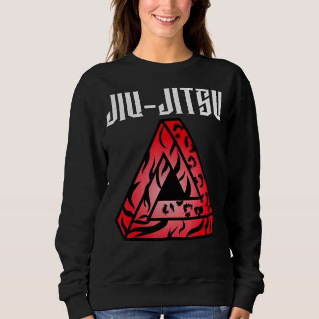 Sweatshirt Jitsu Tribal Gracie Triangle Bjj Grappe Mm (Devant)