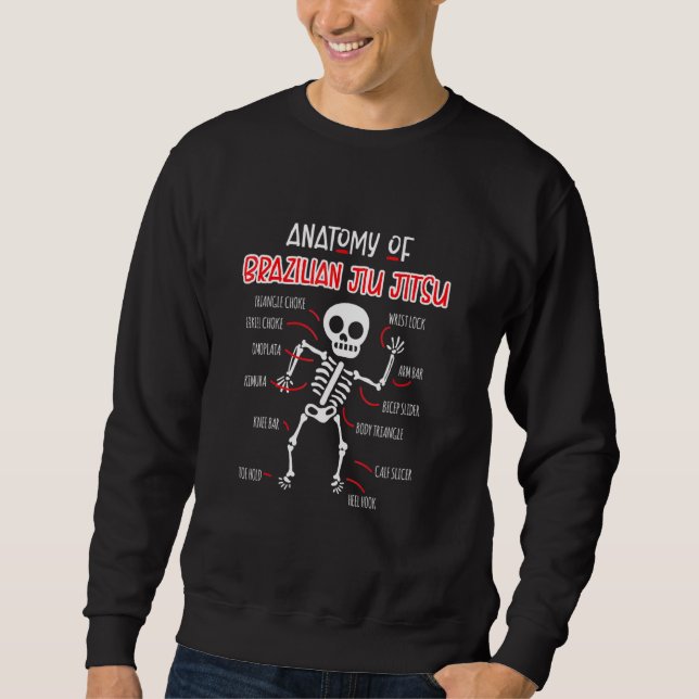 Sweatshirt Jiu Jitsu Bjj Noël Squelette Fantomatique (Devant)