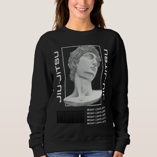 Sweatshirt Jiu Jitsu Statue Head MMA Wrestling BJJ Boxing (Devant)