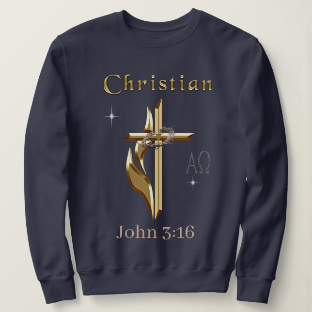 Sweatshirt Jn 3:16 (Design devant)