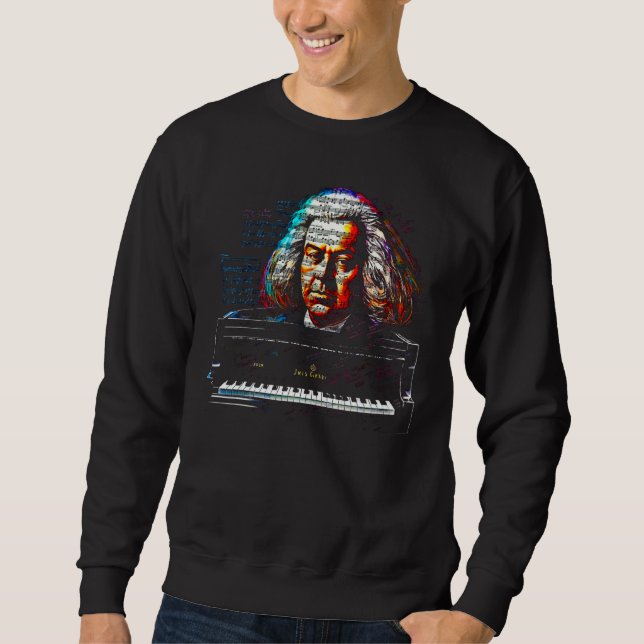 Sweatshirt Johann Sebastian Bach Piano (Devant)