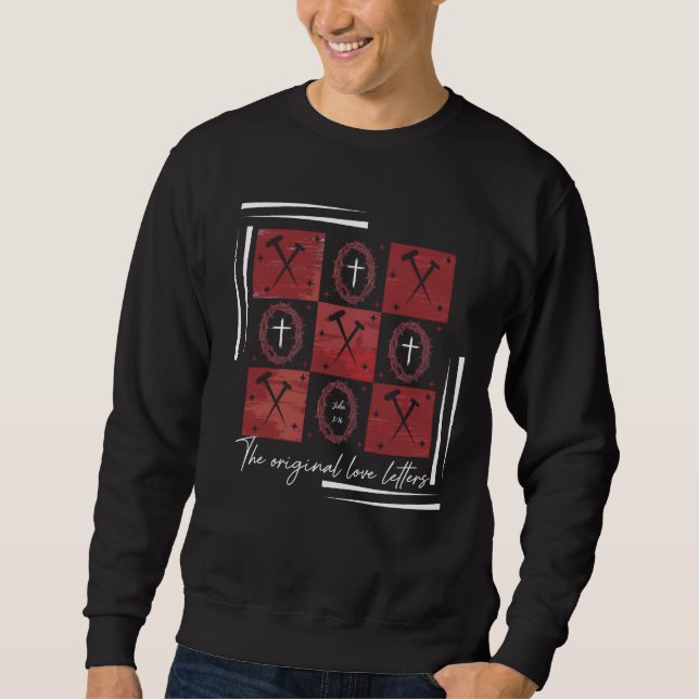 Sweatshirt John 3:16 Lettres originales pour l'amour (Devant)