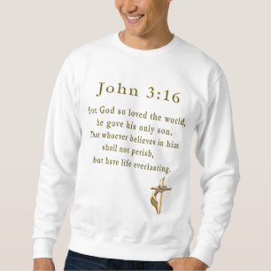 Sweatshirt John 3:16 vêtement chrétien masculin