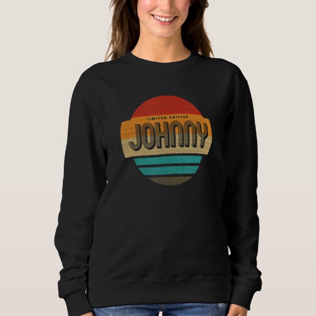 Sweatshirt Johnny Nom Retro Vintage Sunset Limited Edition (Devant)