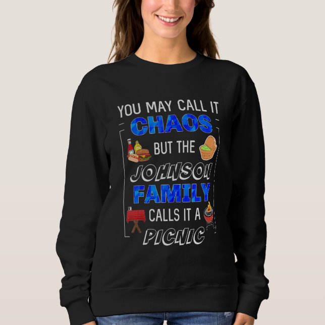 Sweatshirt Johnson Family Picnic Cookout Party Rassembler Mat (Devant)