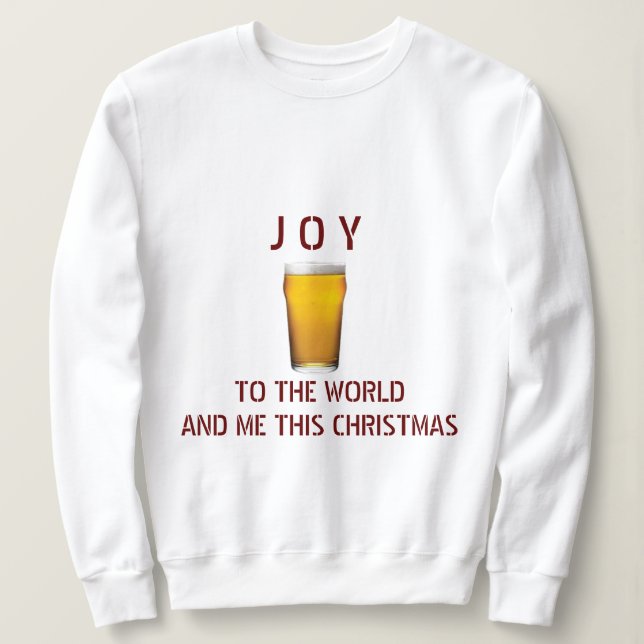 SWEATSHIRT **JOIE AU MONDE ET MOI** HUMOUR DE NOËL (Design devant)