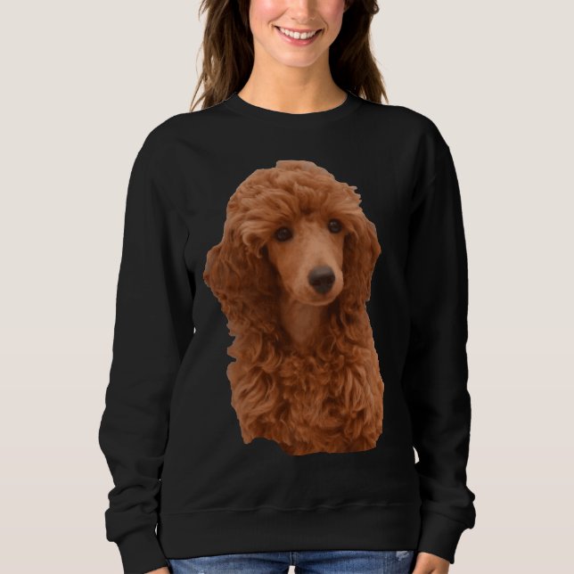 Sweatshirt Joli caniche rouge adorable (Devant)