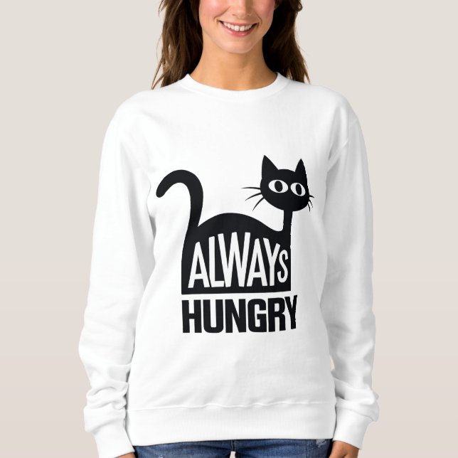Sweatshirt Joli chat noir (Devant)