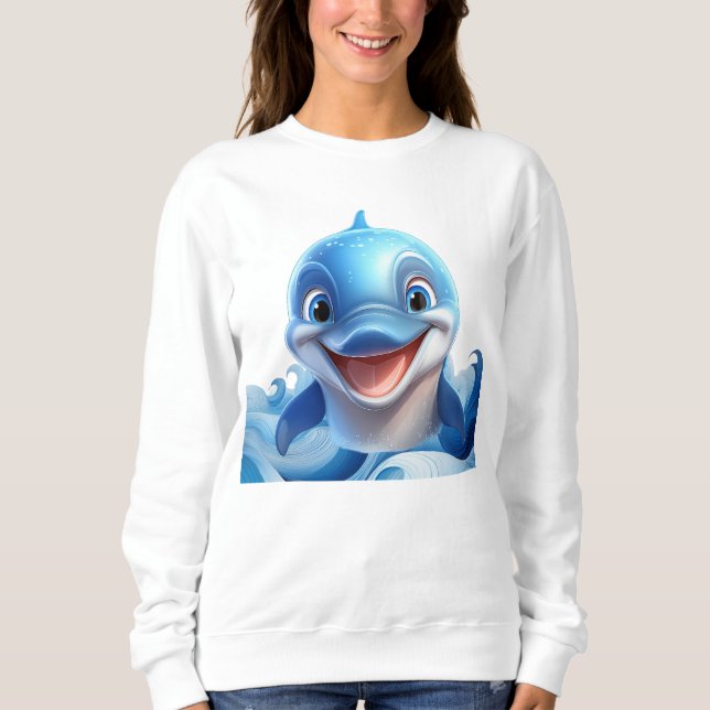 Sweatshirt Joli dauphin souriant (Devant)