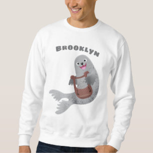 Sweatshirt Joli dessin animé sur le phoque du Groenland