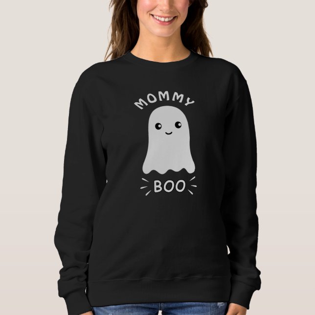 Sweatshirt Joli dessin personnalisé "BOO" Ghost (Devant)