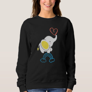 Sweatshirt Joli Éléphant Sois En Quelque Sorte Heureux D'Être