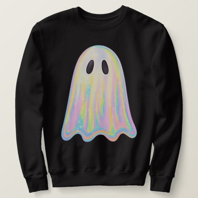 Sweatshirt Joli Fantôme Arc-en-Ciel Pastel | Effrayant Esthét (Design devant)