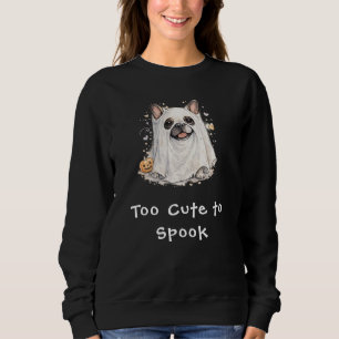 Sweatshirt Joli Fantôme de Halloween de Bouledogue Français