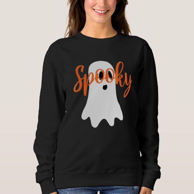 Sweatshirt Joli fantôme disant Boo fantôme effrayant Hallowee (Devant)