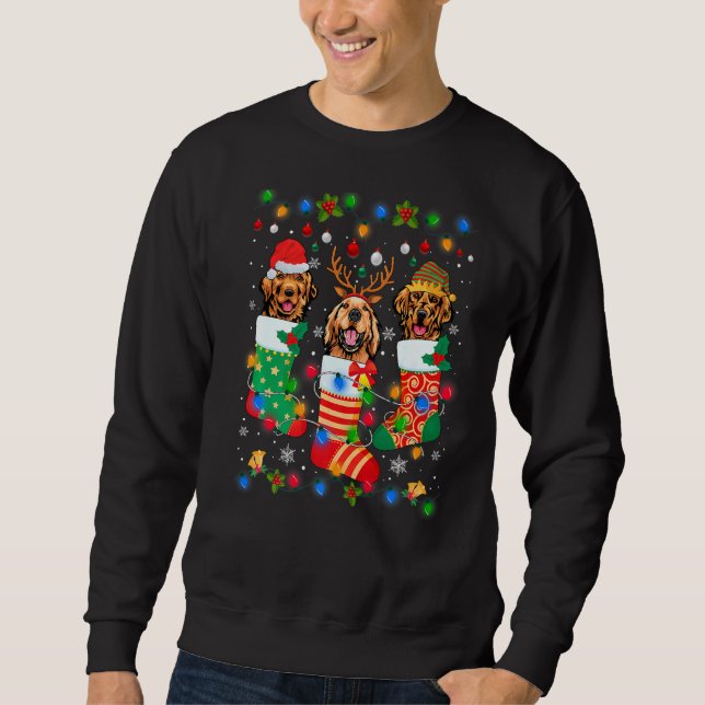 Sweatshirt Joli Golden Retriever Chien Chien Chiot Chaussette (Devant)