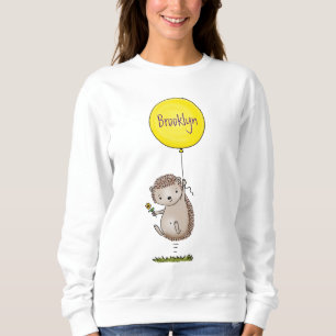 Sweatshirt Joli hérisson et motif de dessin animé de ballon