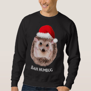 Sweatshirt Joli Hérisson Noël Santa Hat Bah Humbug