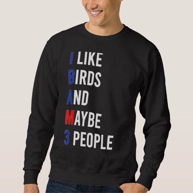 Sweatshirt Joli Inséparable Oiseau J'Aime Oiseaux Sarcasme Hu (Devant)