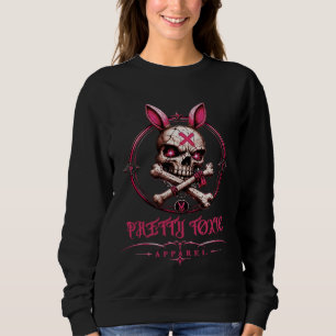 Sweatshirt Joli Lapin Crâne Toxique Vêtements de Rue Dark Aes