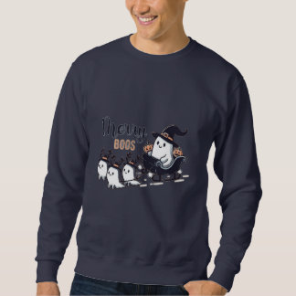 Sweatshirt Joli motif de fantôme de Noël et de canne à sucre