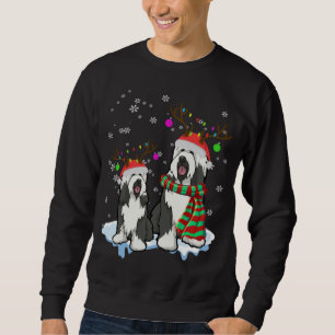 Sweatshirt Joli Noël Porté Collie Père Noël Chapeaux Reindeer