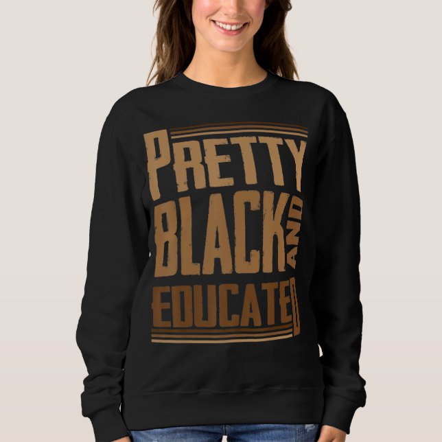 Sweatshirt Joli noir et instruit Black History Moth App (Devant)