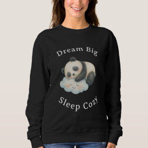 Sweatshirt Joli panda endormi sur un nuage à l'aquarelle