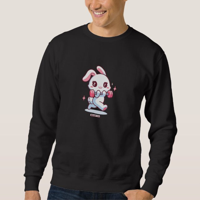 Sweatshirt Joli Rabbit Entraînement Cool Vegan Femme Fitness  (Devant)