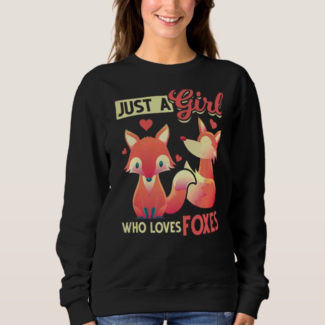 Sweatshirt Joli Renards Faune Forêt Animaux Filles Femmes Fox (Devant)