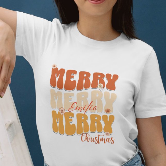 Sweatshirt Joli Retro Joyeux Noël Nom du script Trending (Créateur téléchargé)