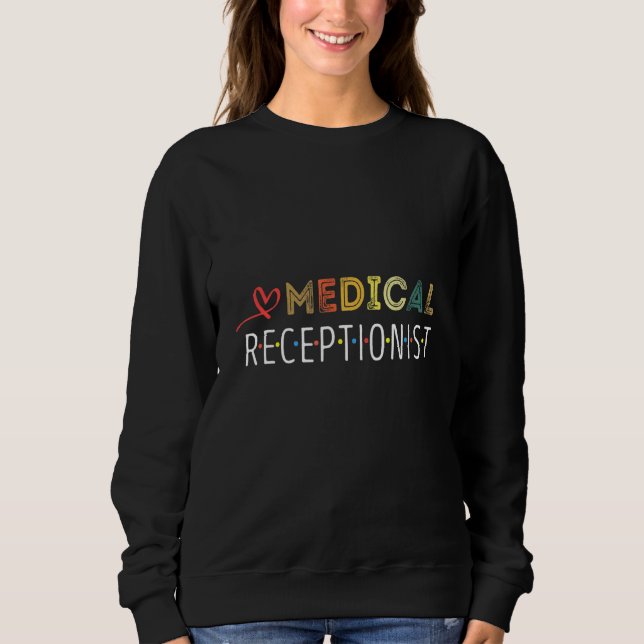 Sweatshirt Joli secrétaire réceptionniste Médicale (Devant)