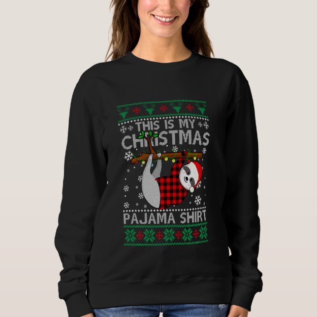 Sweatshirt Joli Slothmas Sloth Lover laide doux Noël (Devant)