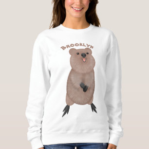 Sweatshirt Joli sourire mignon dessin animé quokka