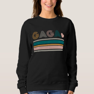 Sweatshirt Joli Style Rétro Gaga Hippie Rainbow Grandma M