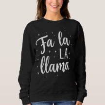 Joli sweat-shirt de Noël «Fa La La Llama»